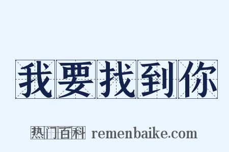 我要找到你是什么意思的图片